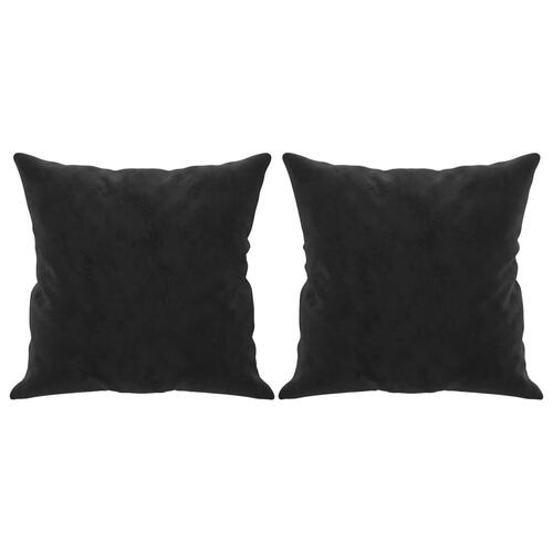 Pyntepuder 2 stk. 40x40 cm velour sort