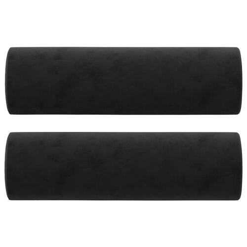 Pyntepuder 2 stk. Ø15x50 cm velour sort