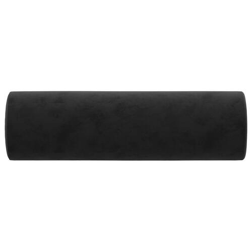 Pyntepuder 2 stk. Ø15x50 cm velour sort
