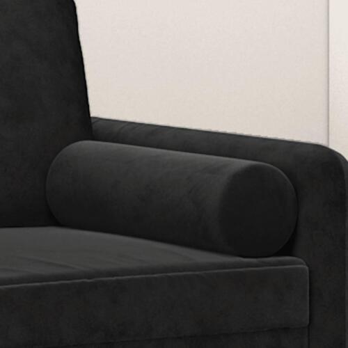 Pyntepuder 2 stk. Ø15x50 cm velour sort