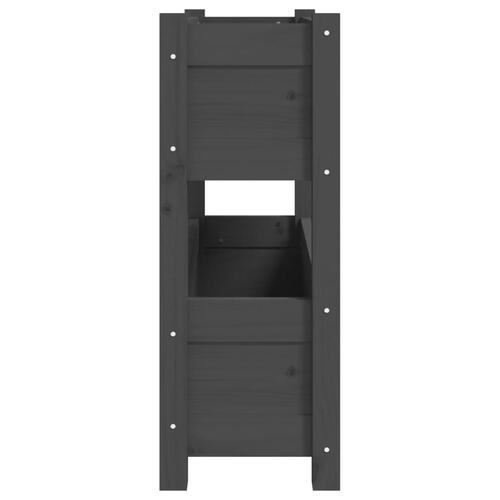 Plantekasse 77x25x66 cm massivt fyrretræ grå