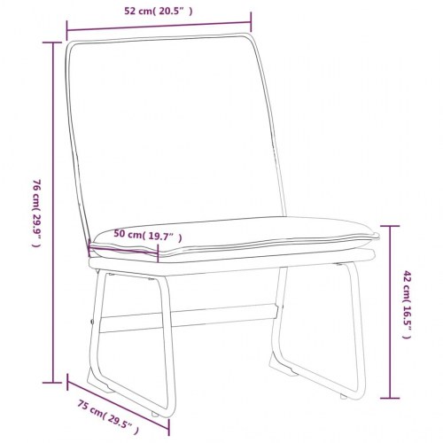 Loungestol 52x75x76 cm stof mørkegrå