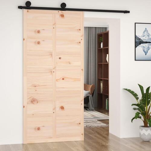 Skydedør 100x1,8x214 cm massivt fyrretræ