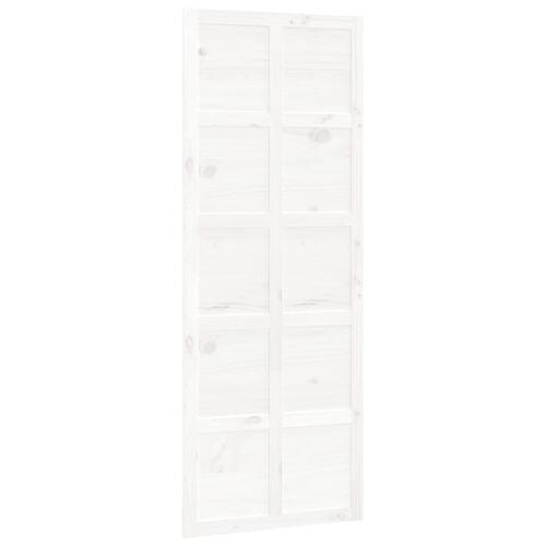 Skydedør 80x1,8x214 cm massivt fyrretræ hvid