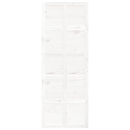 Skydedør 80x1,8x214 cm massivt fyrretræ hvid