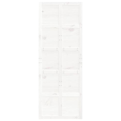 Skydedør 80x1,8x214 cm massivt fyrretræ hvid