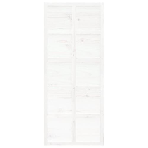 Skydedør 90x1,8x214 cm massivt fyrretræ hvid