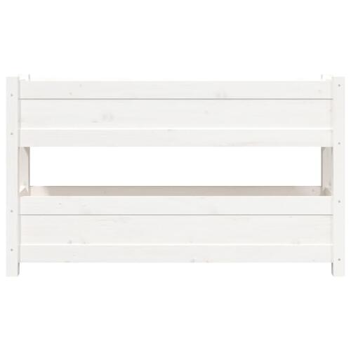 Plantekasse 112x25x66 cm massivt fyrretræ hvid