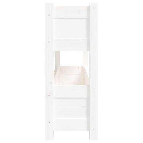 Plantekasse 112x25x66 cm massivt fyrretræ hvid