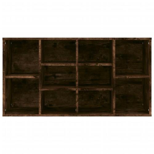 Skobænk 103x30x54,5 cm konstrueret træ røget egetræsfarve