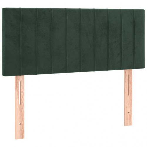 Kontinentalseng med madras 80×200 cm - fløjl, mørkegrøn