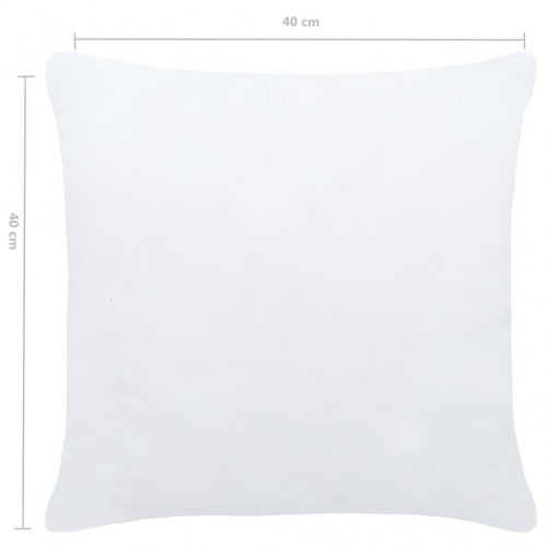 Inderpuder 4 stk. 40x40 cm hvid