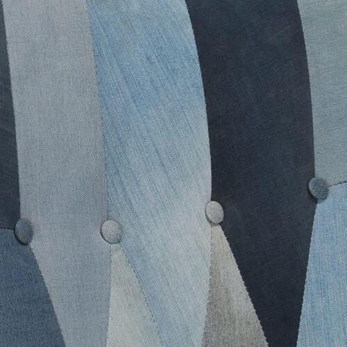 Gyngestol lærred denim-patchwork blå