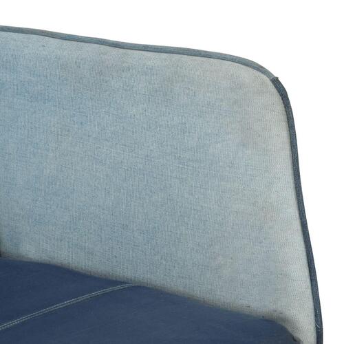 Gyngestol lærred denim-patchwork blå