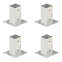 Stolpefod 4 stk. 71 mm galvaniseret metal