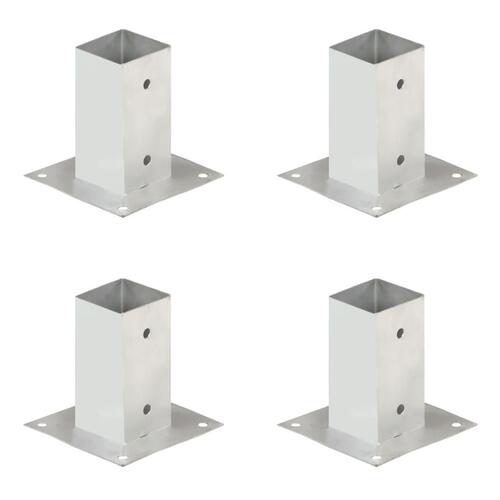 Stolpefod 4 stk. 71 mm galvaniseret metal
