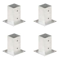 Stolpefod 4 stk. 81 mm galvaniseret metal
