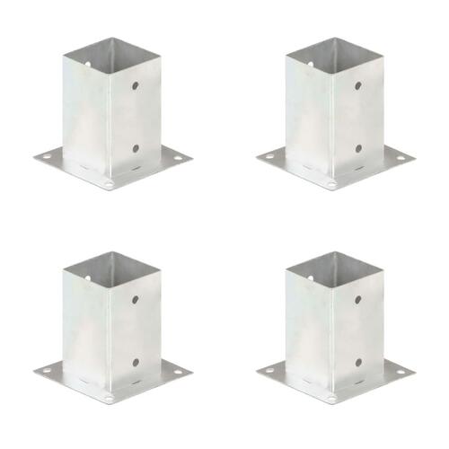Stolpefod 4 stk. 91 mm galvaniseret metal