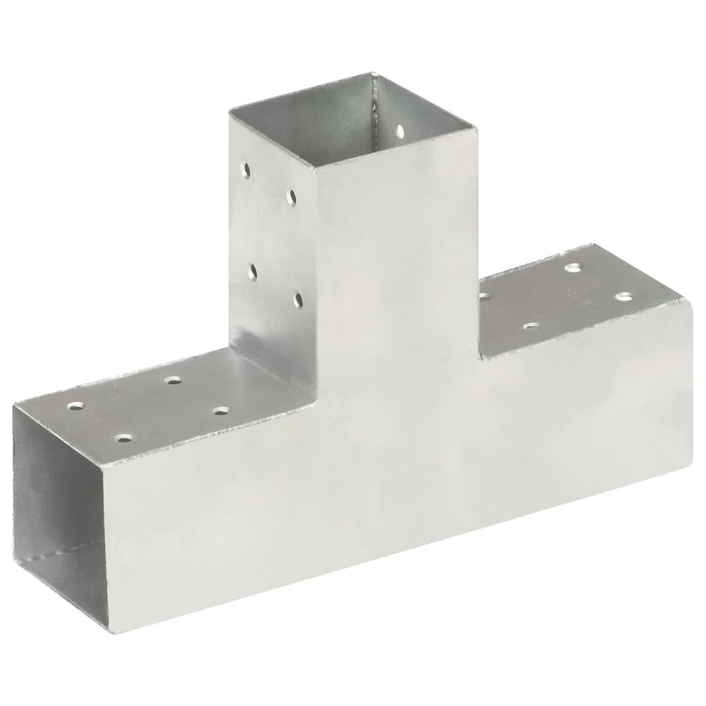 Stolpebeslag T-form 71x71 mm galvaniseret metal
