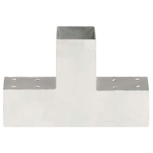 Stolpebeslag T-form 71x71 mm galvaniseret metal