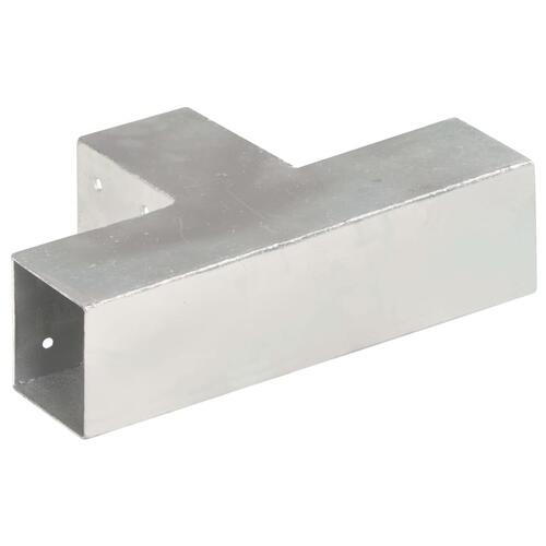 Stolpebeslag T-form 4 stk. 71x71 mm galvaniseret metal