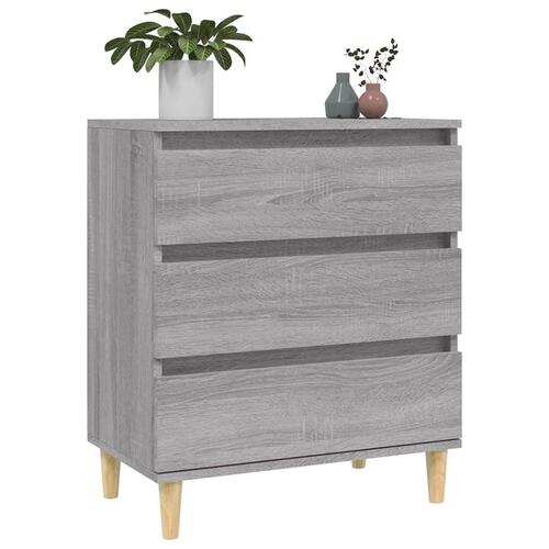 Skænk 60x35x70 cm konstrueret træ grå sonoma-eg