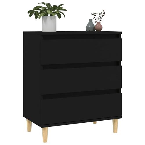 Skænk 60x35x70 cm konstrueret træ sort