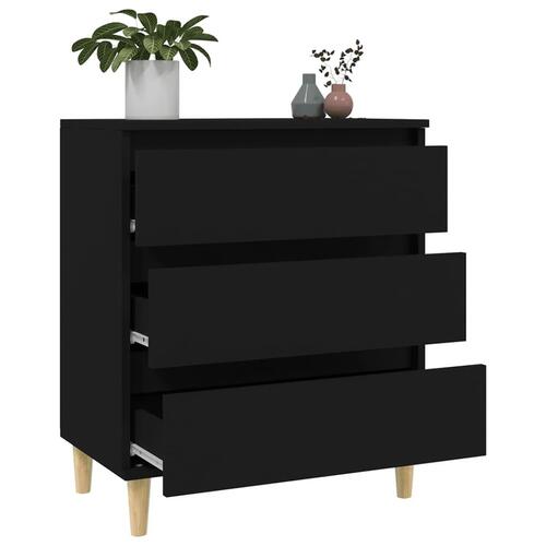 Skænk 60x35x70 cm konstrueret træ sort