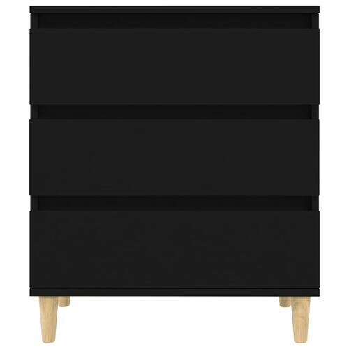 Skænk 60x35x70 cm konstrueret træ sort