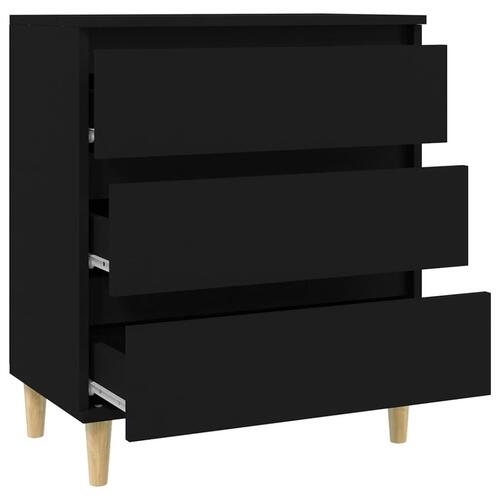 Skænk 60x35x70 cm konstrueret træ sort