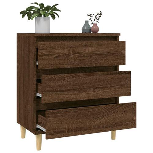 Skænk 60x35x70 cm konstrueret træ brun egetræsfarve