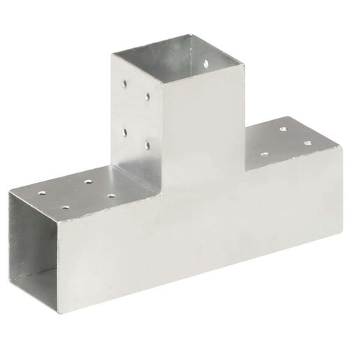 Stolpebeslag T-form 4 stk. 81x81 mm galvaniseret metal