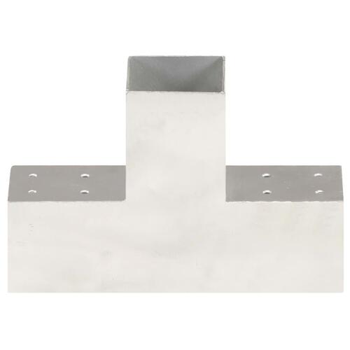 Stolpebeslag T-form 4 stk. 81x81 mm galvaniseret metal
