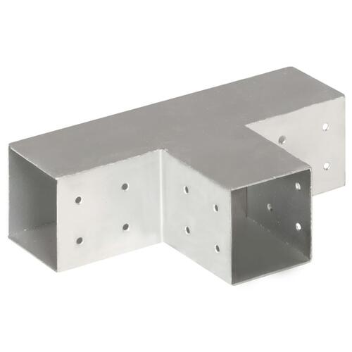 Stolpebeslag T-form 4 stk. 81x81 mm galvaniseret metal