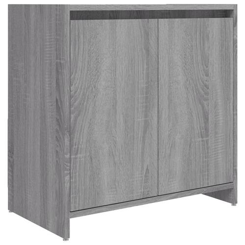 Badeværelsesskab 60x33x61 cm konstrueret træ grå sonoma-eg