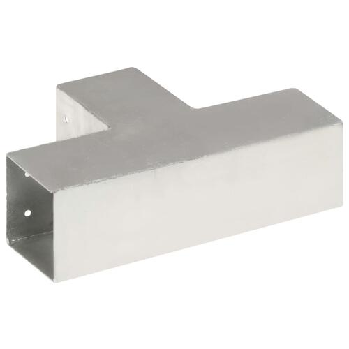 Stolpebeslag T-form 4 stk. 81x81 mm galvaniseret metal