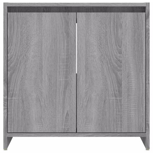Badeværelsesskab 60x33x61 cm konstrueret træ grå sonoma-eg