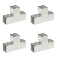 Stolpebeslag T-form 4 stk. 91x91 mm galvaniseret metal