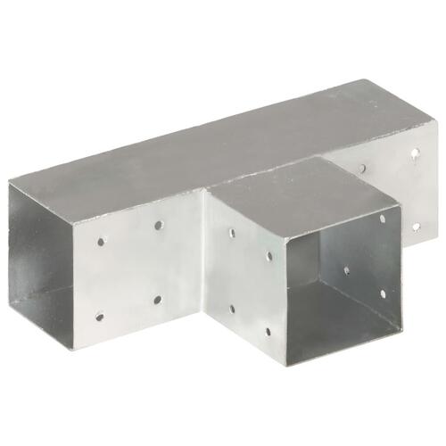 Stolpebeslag T-form 4 stk. 91x91 mm galvaniseret metal