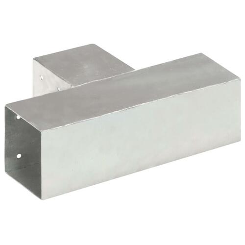 Stolpebeslag T-form 4 stk. 91x91 mm galvaniseret metal