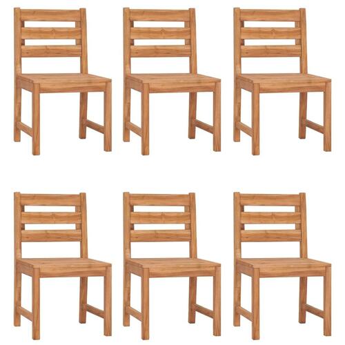 Havestole 6 stk. massivt teaktræ