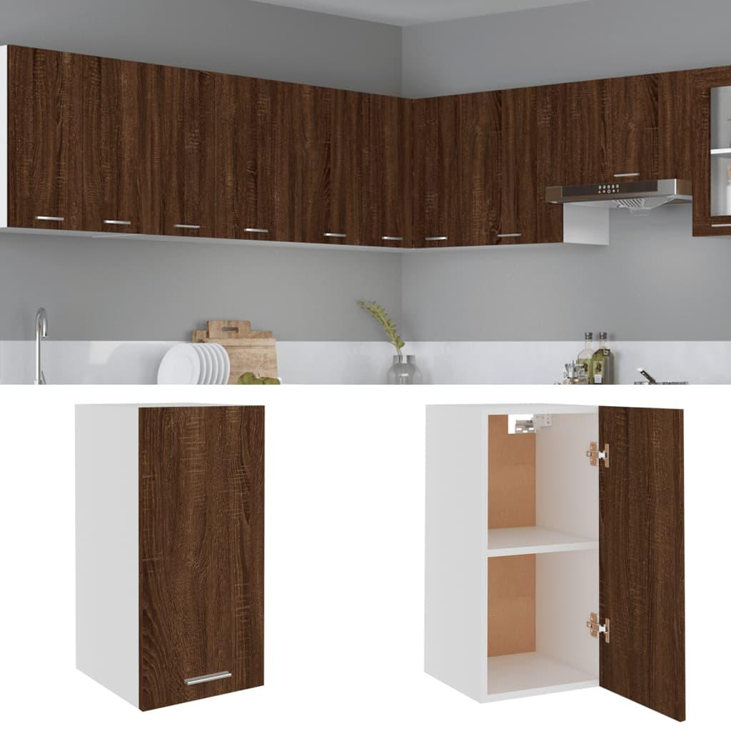 Vægskab 29,5x31x60 cm konstrueret træ brun egetræsfarve