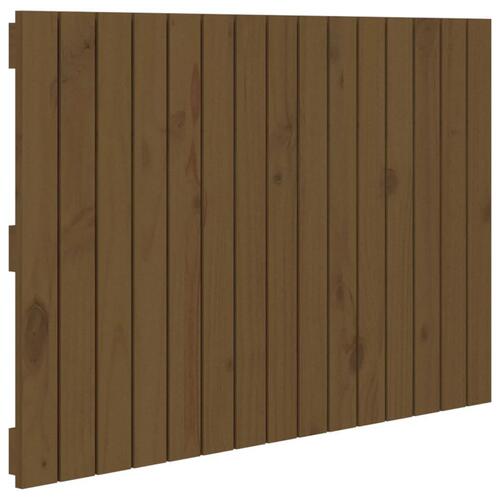 Sengegavl 95,5x3x60 cm massivt fyrretræ gyldenbrun