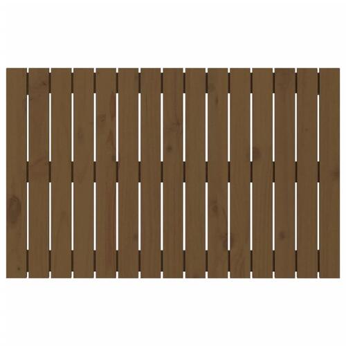 Sengegavl 95,5x3x60 cm massivt fyrretræ gyldenbrun