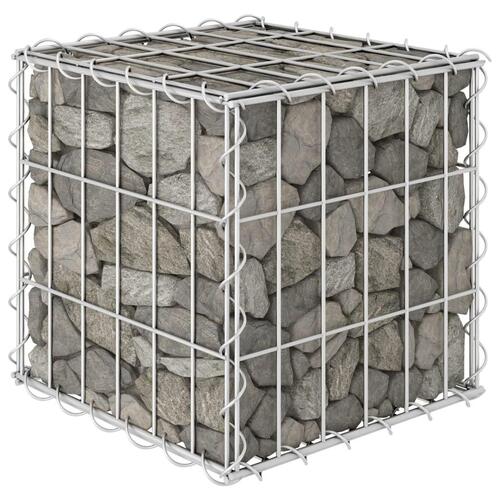 Gabion-højbed 30x30x30 cm kubeformet stål