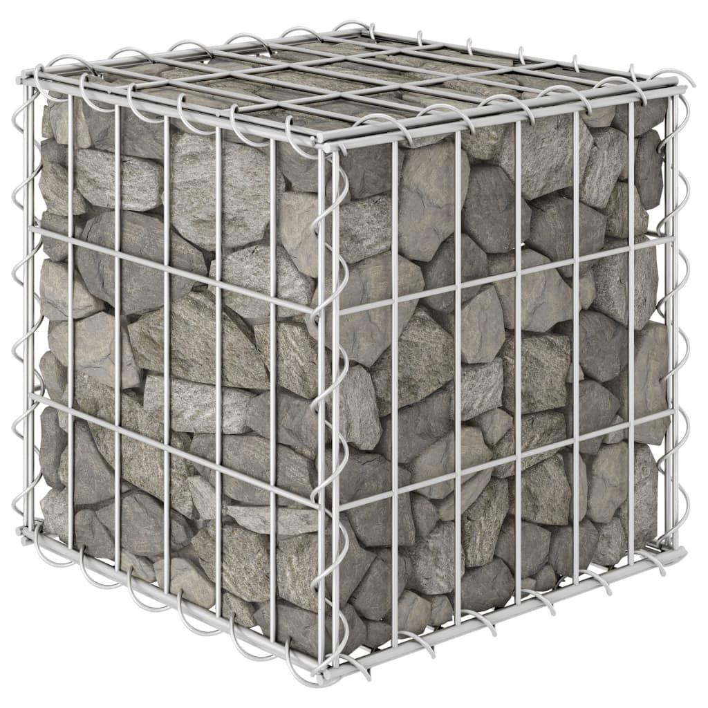 Gabion-højbed 30x30x30 cm kubeformet stål