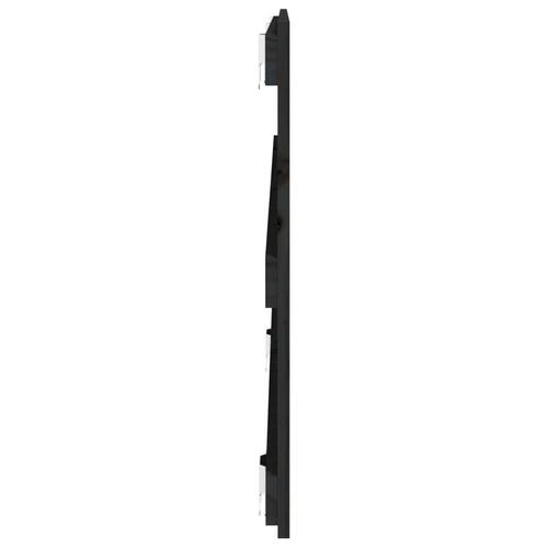 Sengegavl 127,5x3x60 cm massivt fyrretræ sort