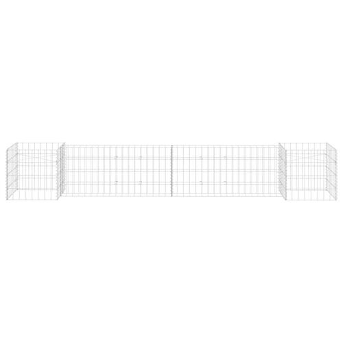H-formet gabion-plantekasse 260x40x40 cm stål