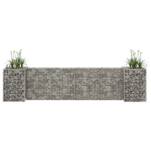 H-formet gabion-plantekasse 260x40x60 cm stål