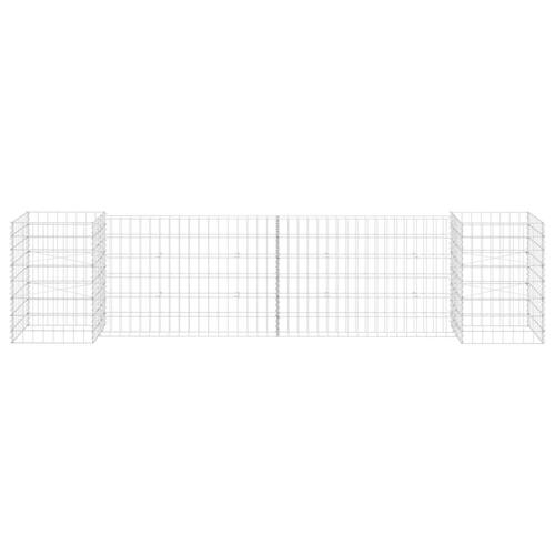 H-formet gabion-plantekasse 260x40x60 cm stål